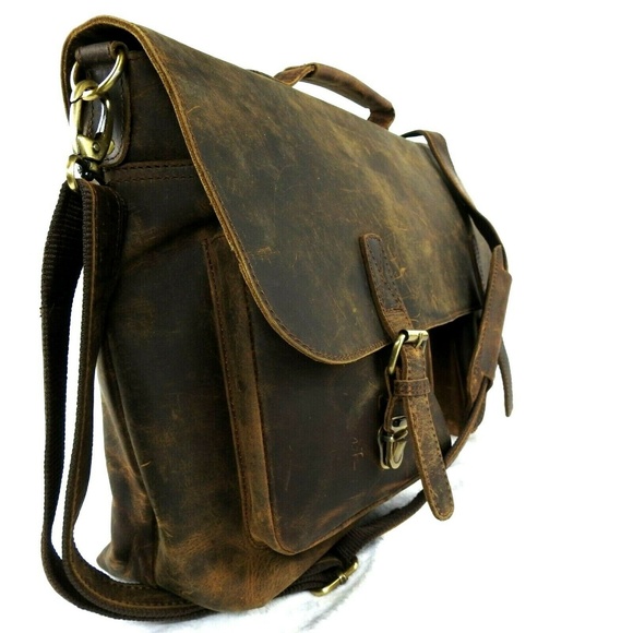 Leather Vintage Handmade Messenger  Bag - Picture 2 of 7